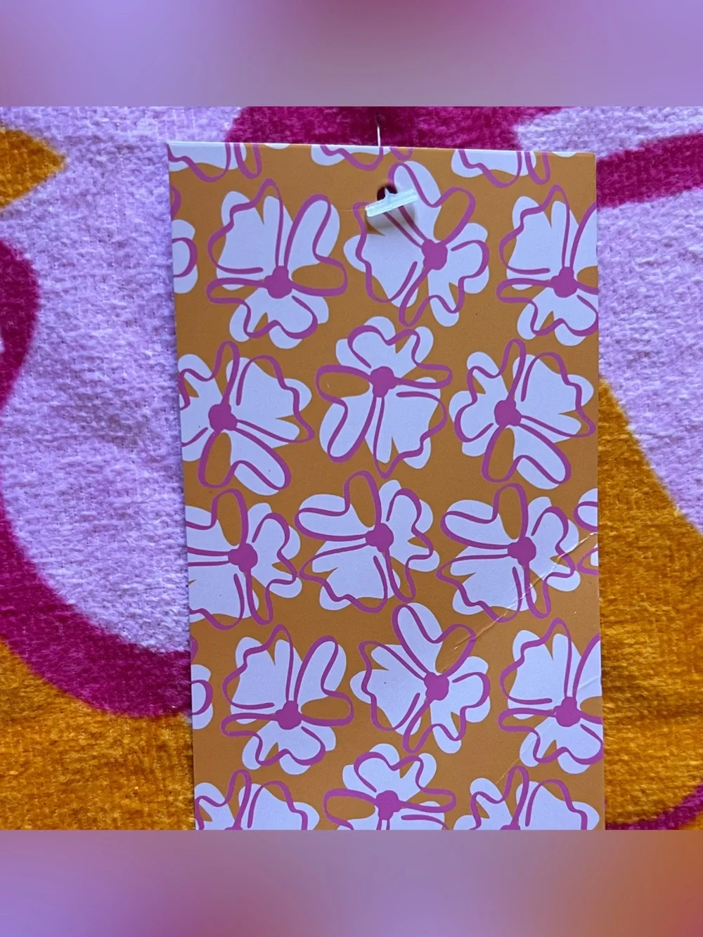 Floral Orange and Pink Beach Towel